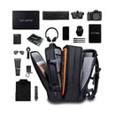 Mochila Mala Bolsa Expansiva Notebook USB para Viagem Escola Academia Trabalho Esporte