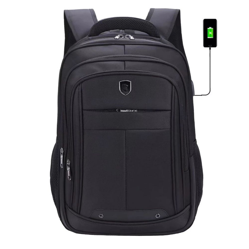 Mochila Grande Reforçada Saída para Carregador USB Fone de Ouvido Notebook Trabalho Escola Masculina Feminina
