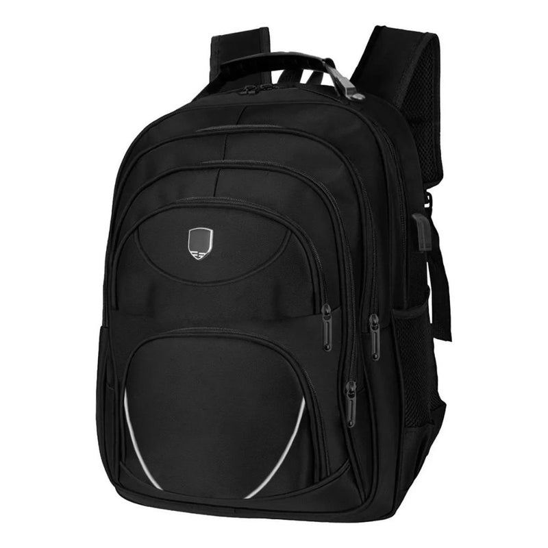 Mochila Grande Executiva Viagem Notebook Resistente a água Saída para Carregador USB Fone de Ouvido Masculina Feminina