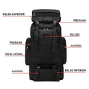 Mochila Cargueira Tática Esportiva 80L Masculina Feminina Reforçada Impermeável Trilhar Viagem