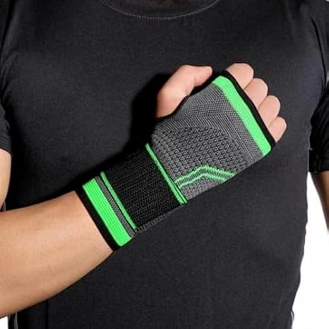 Kit 2 Munhequeira De Punho Elástica Ajustável Tendinite Órtese Alta Compressão