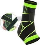 Kit Par Tornozeleira Ortopédica Ajustável com Suporte Elástico Cinta de Compressão