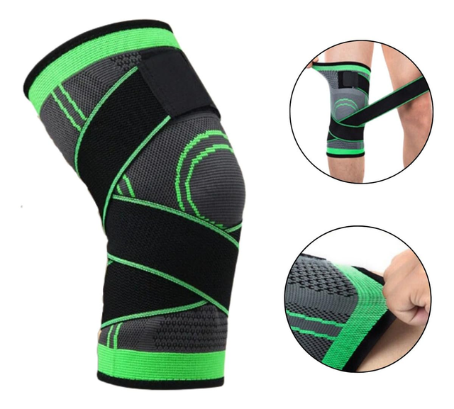 Kit Par Joelheira Compressão Ajustável Ortopédica Elástica Alívio Dor Proteção Esportes