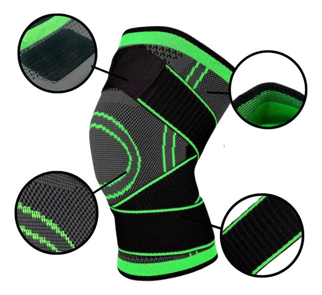 Kit Par Joelheira Compressão Ajustável Ortopédica Elástica Alívio Dor Proteção Esportes