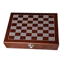 JOGO TABULEIRO DE XADREZ LUXO CAIXA DE MADEIRA POKER E DADOS