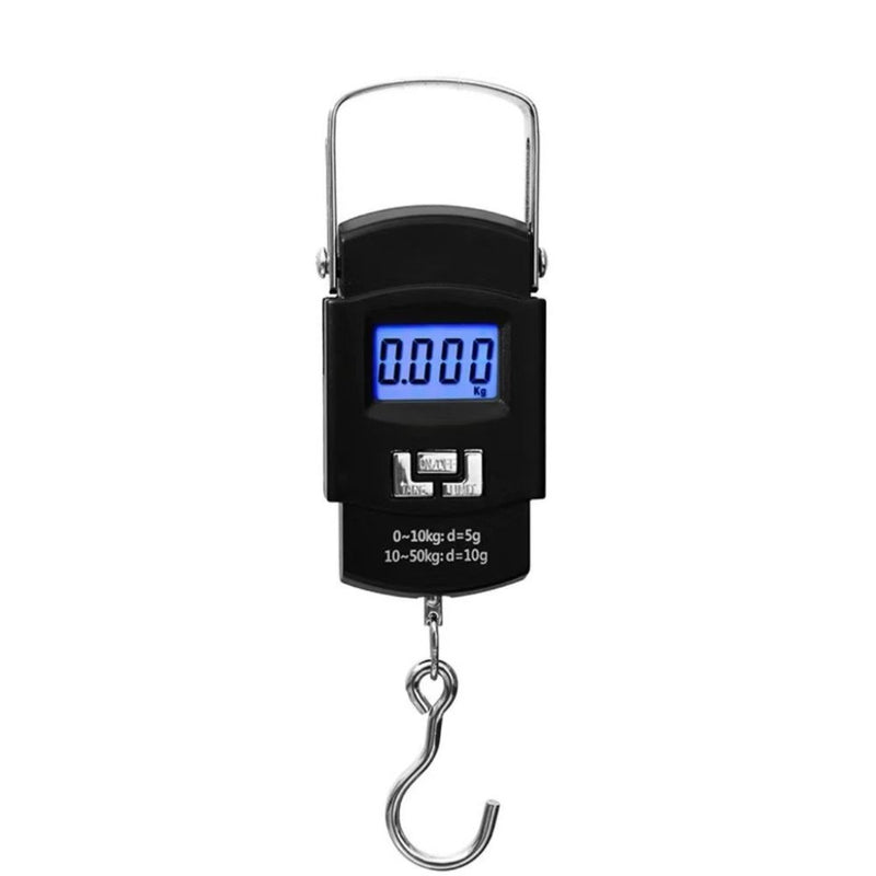 Balança Portátil Digital de Mão Com Gancho Mala Bagagem Pesca Alça Mala Até 50kg Alta Precisão