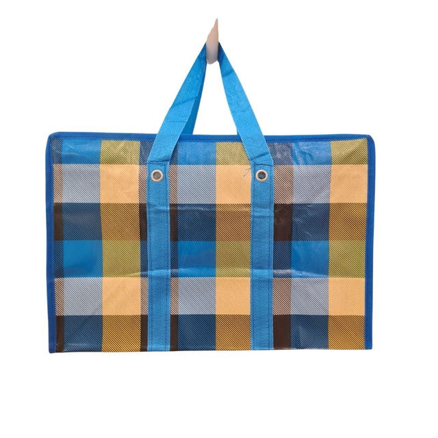 Bolsa Mala Sacola Feira Viagem Armazenamento Multiuso Dobrável em Lona Impermeável com Ziper