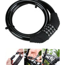 Cadeado Para Bicicleta Bike Moto com Senha Combinação de Dígitos 8mm Aço Reforçado 65cm de Comprimento
