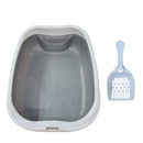 Caixa de Areia Banheiro Higiênica Bandeja Para Pets Gatos com Borda + 1 Pá Coletora Tamanho Grande