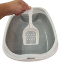 Caixa de Areia Banheiro Higiênica Bandeja Para Pets Gatos com Borda + 1 Pá Coletora Tamanho Grande