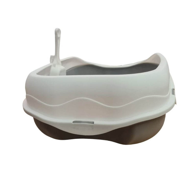 Caixa de Areia Banheiro Higiênica Bandeja Para Pets Gatos com Borda + 1 Pá Coletora Tamanho Grande