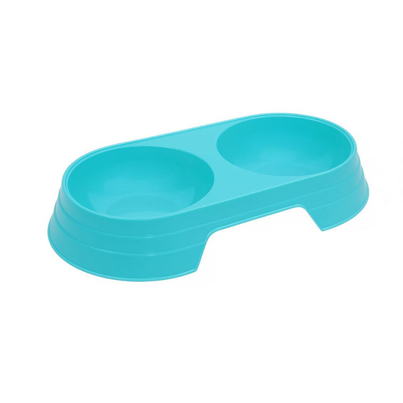 Comedouro Bebedouro Duplo 2 em 1 para Pets Cães e Gatos 200 ml em cada lado