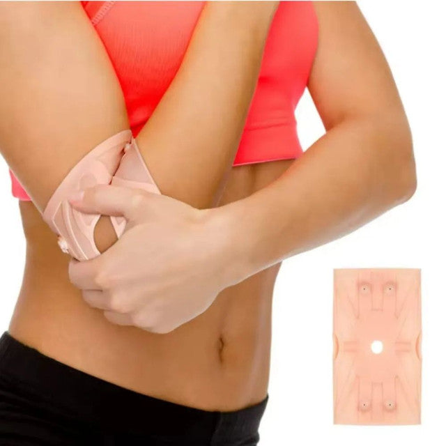 Cotoveleira Flexivel Silicone Imas Magnetoterapia Tenis Elbow Alivia Dor Tensão
