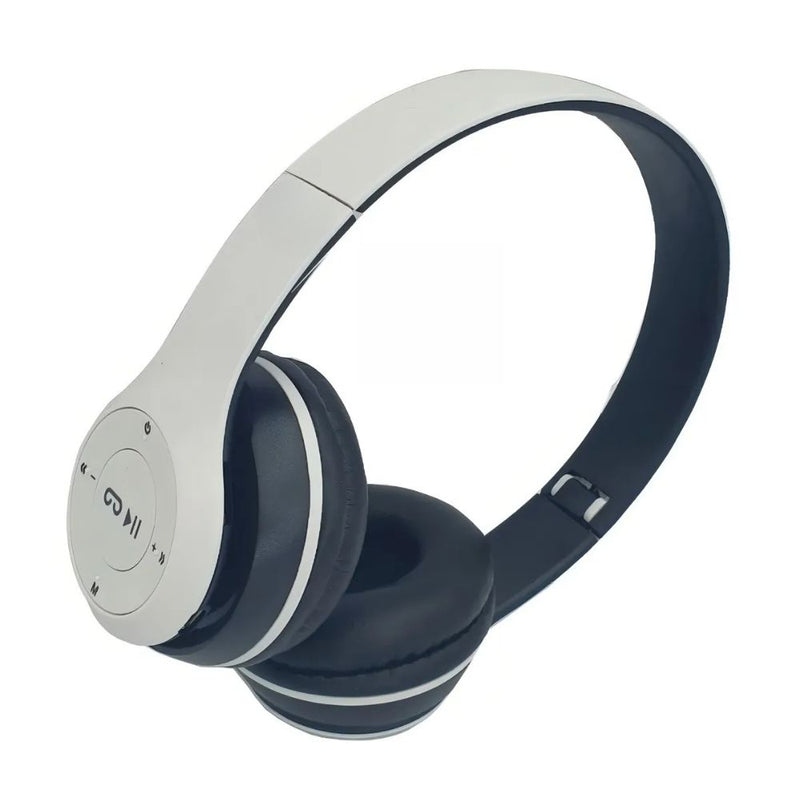 Fone De Ouvido Headphone Sem Fio Wireless Bluetooth Dobrável Com Microfone Regulável Isolamento de Ruído