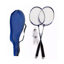 KIT 2 RAQUETES BADMINTON PETECAS E BOLSA