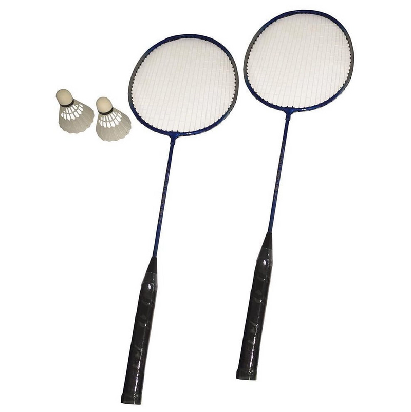 KIT 2 RAQUETES BADMINTON PETECAS E BOLSA