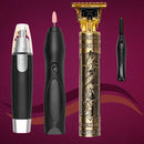 Kit 4 Peças Maquina Dragão Cabelo Barba + Aparador De Pelo De Nariz + Modelador de Cílios + Lixa Elétrica de unha