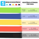 Kit Elástico Extensor Para Exercicio E Conjunto 5 Faixa Elastica Thera Band Treino Em Casa Ginastica Fisioterapia Yoga