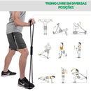 Kit Elástico Extensor Para Exercicio E Conjunto 5 Faixa Elastica Thera Band Treino Em Casa Ginastica Fisioterapia Yoga