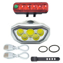 Kit Lanterna Sinalizador Dianteiro e Traseiro Iluminação Noturna Recarregável USB para Bicicleta Bike