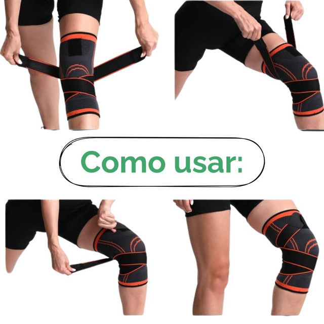 Kit Par Tornozeleira Ortopédica Ajustável + Par Joelheira Protetora Articulada faixa ajustável Flexível