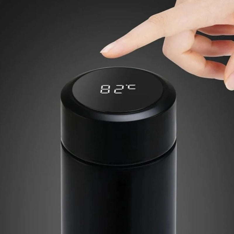 Kit Pochete Esportiva Corrida Treino Academia + Garrafa 500 ml Térmica de Inox com sensor de Temperatura