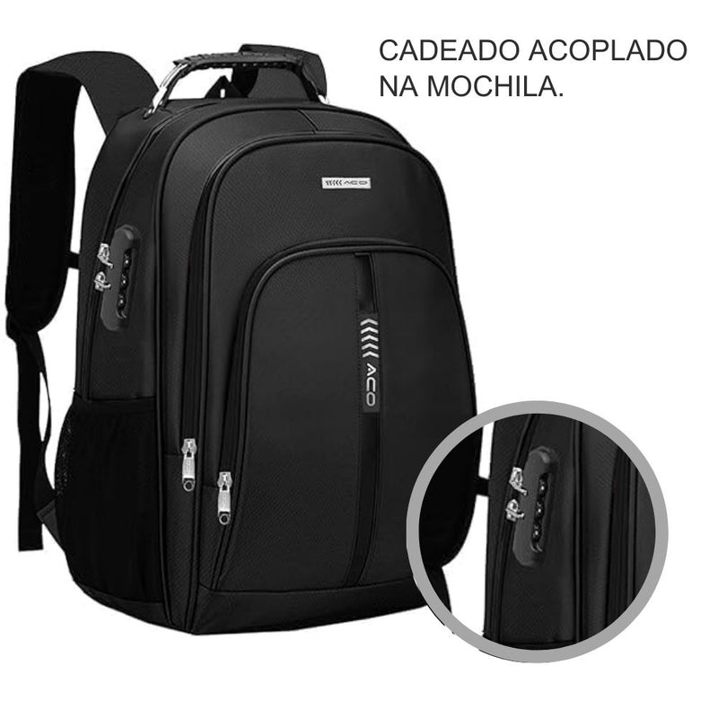 Mochila Bolsa Masculina Feminina Notebook Reforçada Anti Furto Semi Impermeável Escolar Trabalho Viagem Saída USB