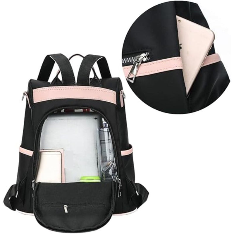 Mochila Bolsa Feminina Casual Mulheres Passeio Viagem Escola Preto