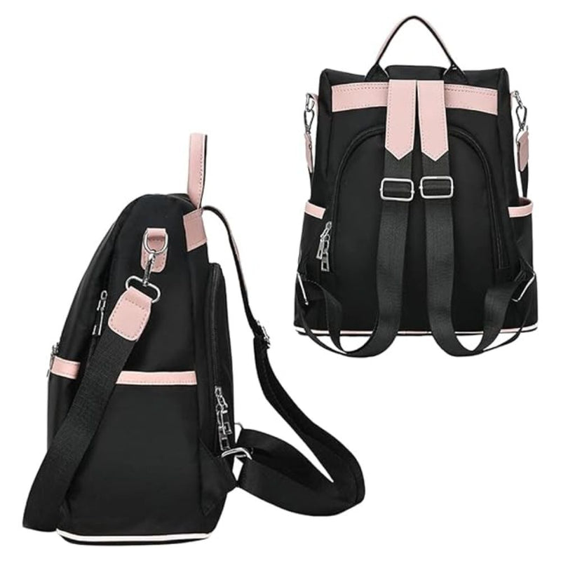 Mochila Bolsa Feminina Casual Mulheres Passeio Viagem Escola Preto