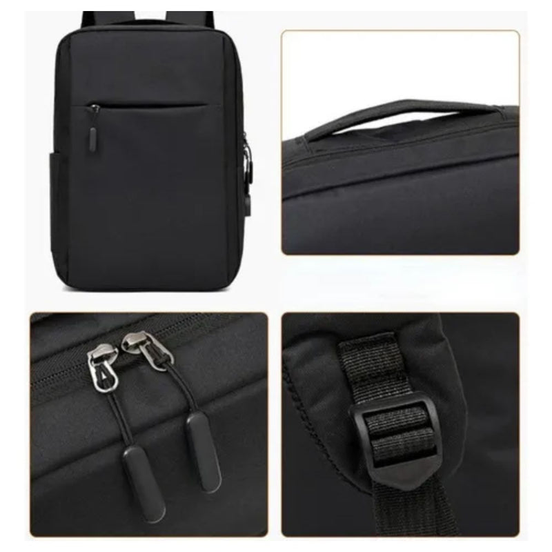 Mochila Bolsa Slim Unissex para Notebook saída USB Escola Faculdade Passeio Viagem