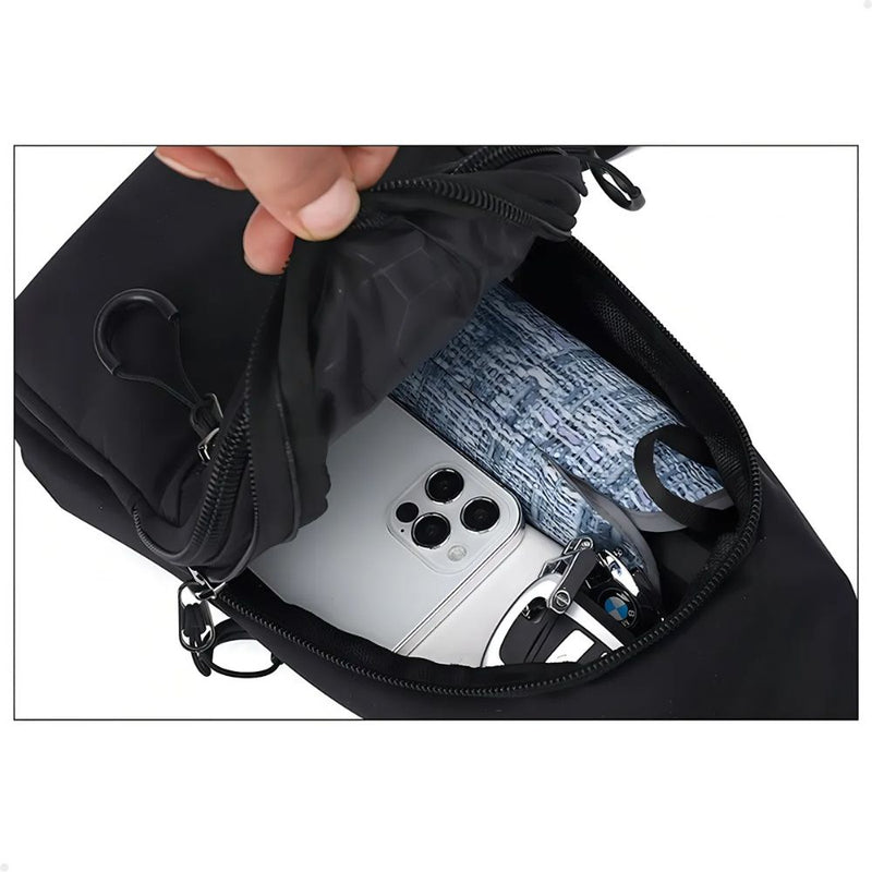 Mochila Bolsa Tiracolo Transversal DK Pochete de Peito Cross Body com Alça unica Unissex