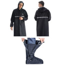 KIT CAPA DE CHUVA LONGA DK IMPERMEÁVEL E CAPA BOTA PROTETORA SAPATO TENIS CHUVA MOTO PESCARIA