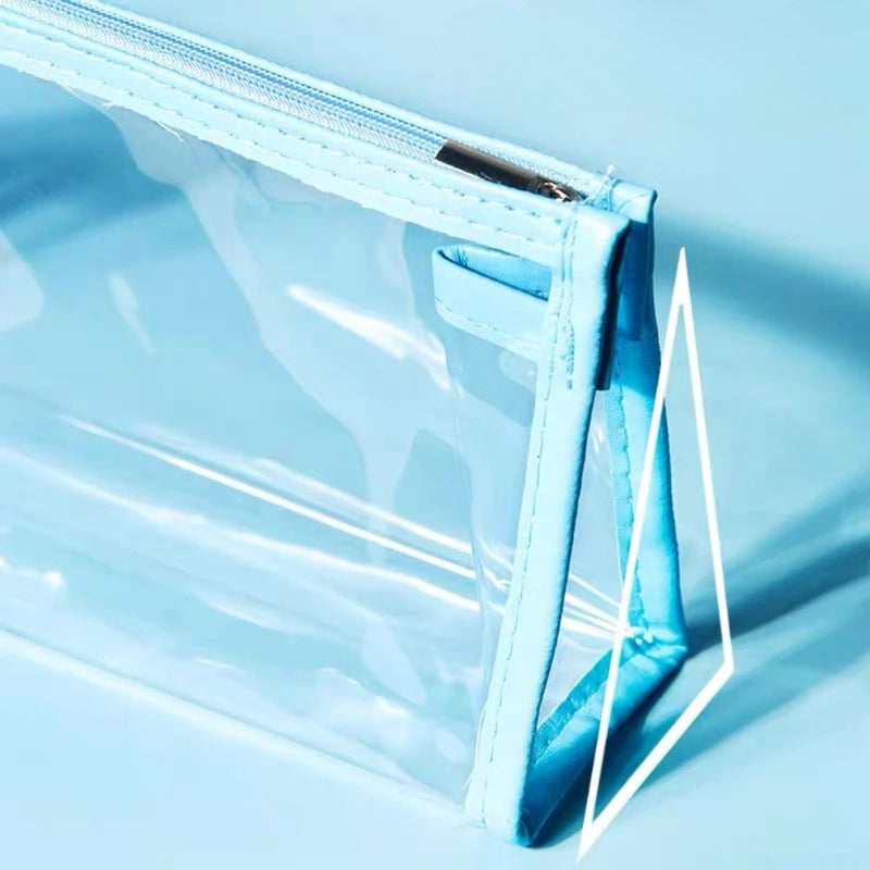 Necessaire Estojo Organizador para Viagem Transparente com Ziper Bolsa Feminina Masculino Maquiagem