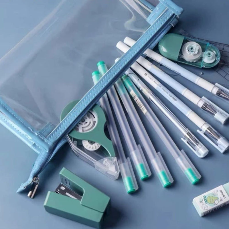 Necessaire Estojo Organizador para Viagem Transparente com Ziper Bolsa Feminina Masculino Maquiagem