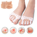 Par Separador de dedos Pé Em Silicone Corretor de Hálux Vlagus Almofada Antepé Alivia Dor