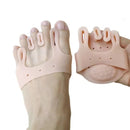 Par Separador de dedos Pé Em Silicone Corretor de Hálux Vlagus Almofada Antepé Alivia Dor