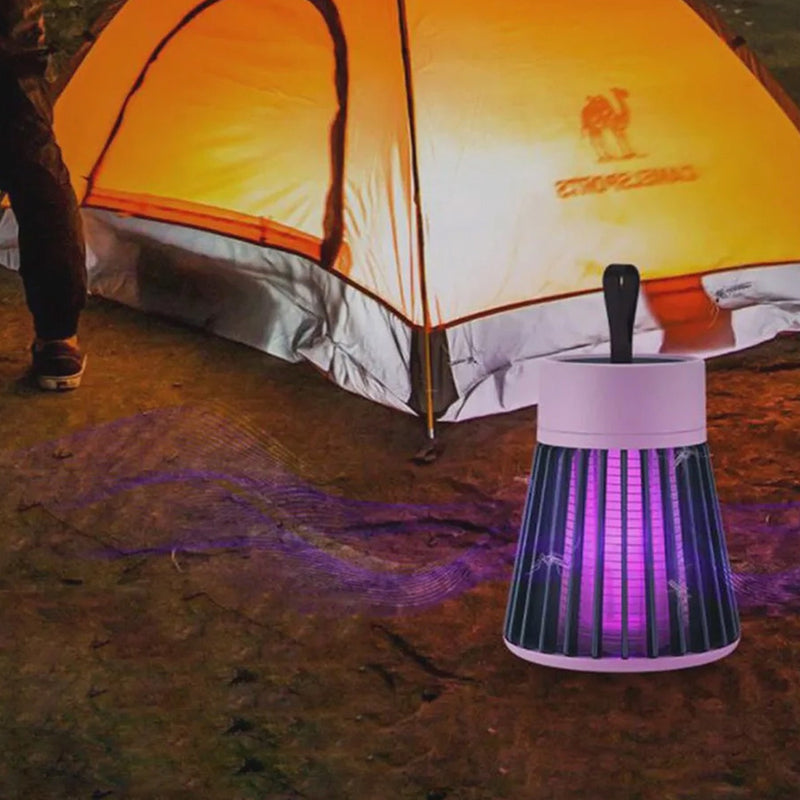 Luminária Lâmpada LED com Alça Repelente Elétrico Armadilha Luz Ultravioleta Mata Mosquito Inseto Pernilongo