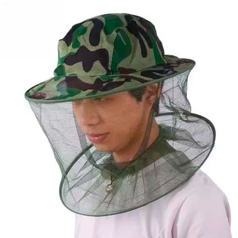 Chapéu Anti Mosquito Mosquiteiro Pernilongo Pesca Trilha