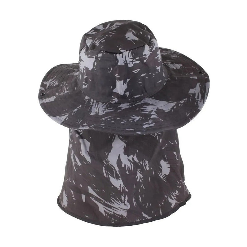 Chapéu Pescador Pesca Proteção Solar Pescoço Camping Trilha Estampa Camuflada