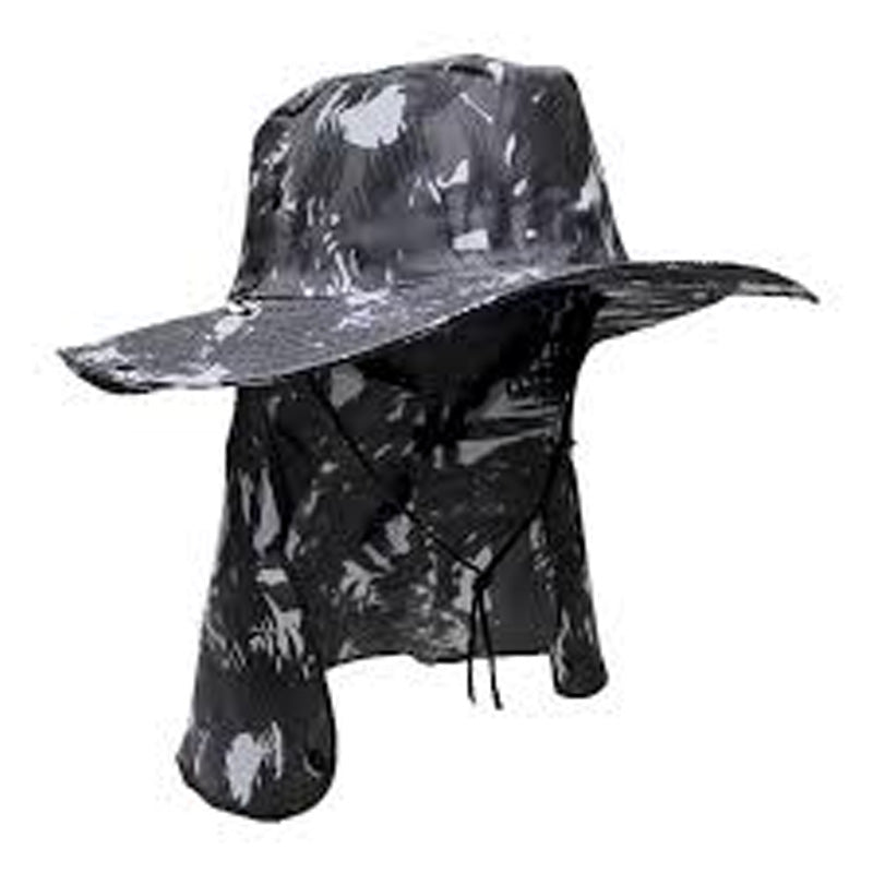 Chapéu Pescador Pesca Proteção Solar Pescoço Camping Trilha Estampa Camuflada