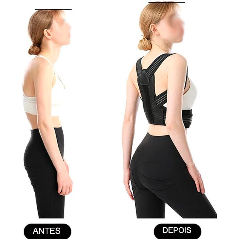 CORRETOR ESTABILIZADOR POSTURAL UNISSEX COLETE ALINHADOR DE COLUNA MELHORA DOR NAS COSTAS