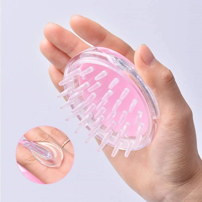Escova Massageadora Capilar couro cabeludo Silicone Banho