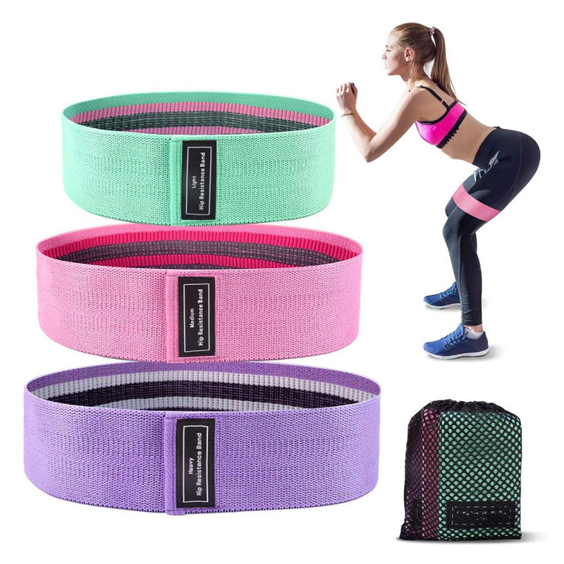 Kit 3 Faixas Elásticas de Exercícios DK Hip Resistance Bands