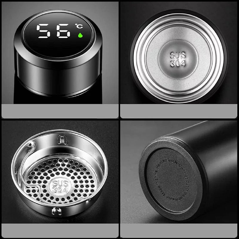 Garrafa Térmica com Indicador e Sensor de Temperatura LED