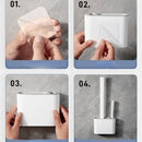 KIT ESCOVA SANITÁRIA SILICONE FLEXÍVEL COM SUPORTE FIXADOR DE PAREDE