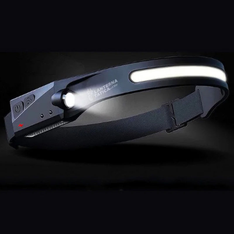 Kit Lanterna Tática Potente Alto Brilho + Lanterna Led de Cabeça Profissional Recarregável