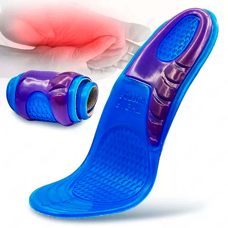 PAR DE PALMILHAS DE GEL SILICONE ORTOPÉDICA RESPIRÁVEL