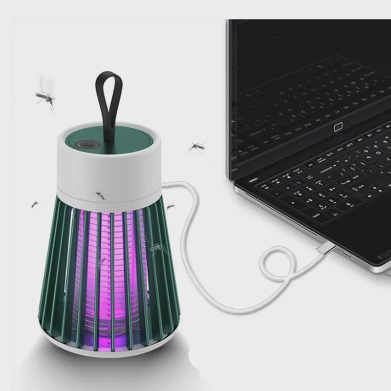 Luminária Lâmpada LED com Alça Repelente Elétrico Armadilha Luz Ultravioleta Mata Mosquito Inseto Pernilongo